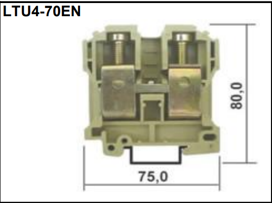 LTU4 70ENBG - Conector Parafuso Bege 70mm²