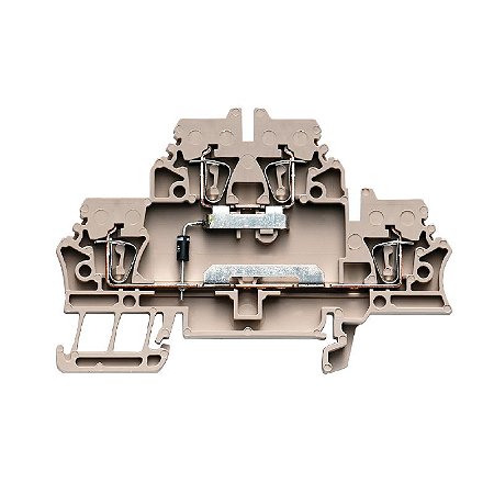 Conector Mola Duplo ZDK 2.5/D/2 Bege - 2,5mm²