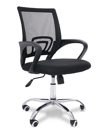 Cadeira de Escritório Flexy Uni Preta Base Giratória e Sistema Relax