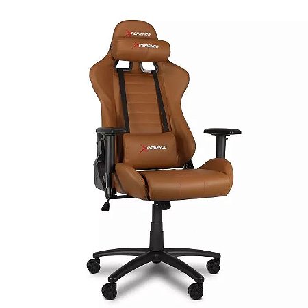 Cadeira Gamer Xperience Combat Terracota Base Giratória, Braço Ajustável e Sistema de Inclinação Avançado