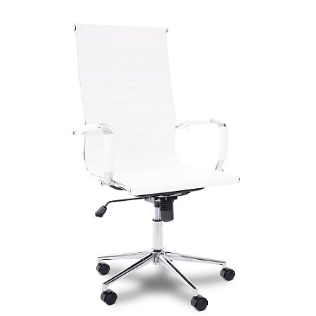Cadeira de Escritório Comfy Nifty Plus Branca, Base Giratória e Sistema Relax