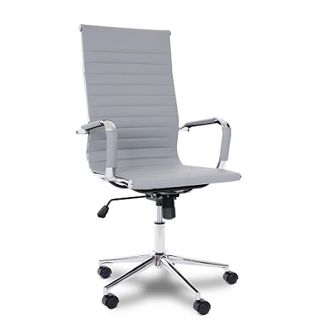Cadeira de Escritório Comfy Nifty Plus Cinza, Base Giratória e Sistema Relax