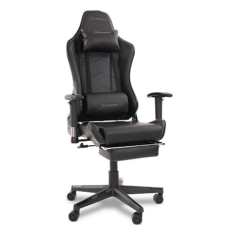 Cadeira Gamer Xperience Spark All Black Plus, Base Giratória, Relax Avançado e Descanso de Pés