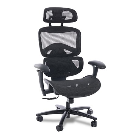 Cadeira de Escritório Comfy Zest Tela Mesh Preta, Braço 3D e Relax Avançado - Garantia Total de 24 meses