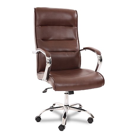 Cadeira de Escritório Comfy Majestic Marrom, Base Giratória e Sistema Relax