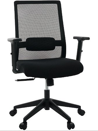 Cadeira de Escritório Flexy Kron Tela Mesh Preta, Base Giratória e Relax Avançado