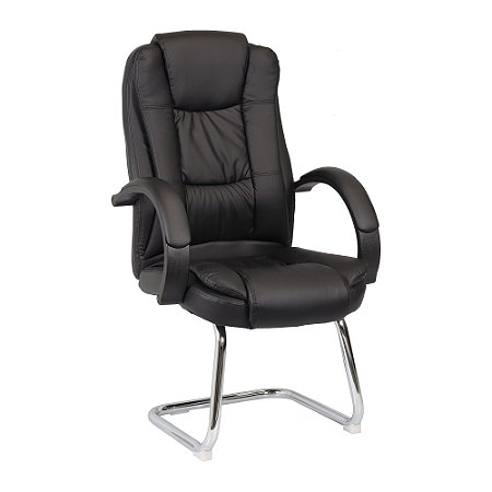 Cadeira de Escritório Flexy Direction Preta, Base Fixa Cromada