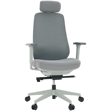 Cadeira de Escritório Comfy Tauris Cinza Tecido Cinza, Braço 3D e Assento Deslizante