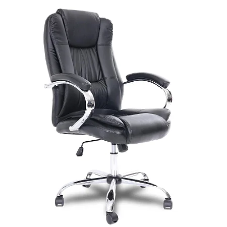 Cadeira de Escritório Flexy Virtuous Preta, Base Giratória e Sistema Relax