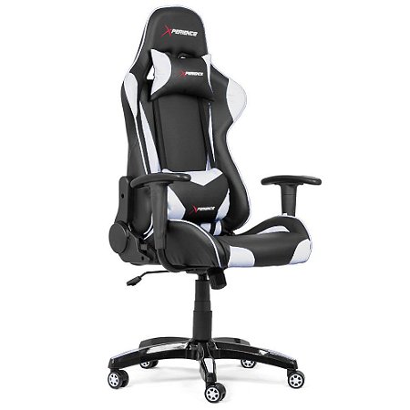 Cadeira Gamer Xperience PRO Branca, Base Giratoria e Sistema de Inclinacao Avancado