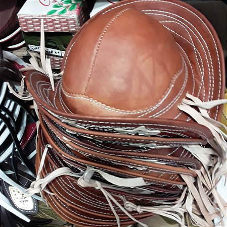 Chápeu de vaqueiro em couro
