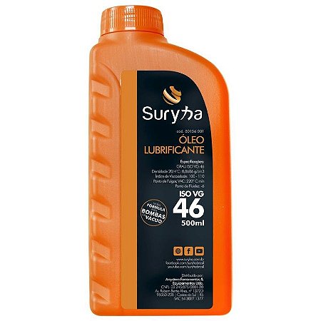 Oleo Lubrificante Bomba De Vácuo ISO VG 46 80156.001 500ml Suryha