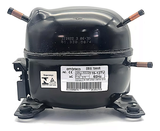 Compressor Embraco 1/5 110v 60Hz R134a EMIS70HHR 705 BTUS/H