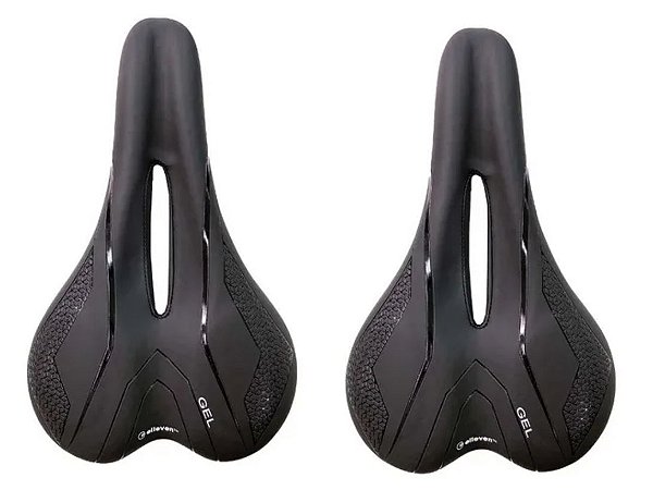 Par (02 unidades) de Selim MTB vazado gel preto elleven