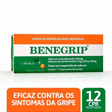 Benegrip 500mg c/ 12 Comprimidos