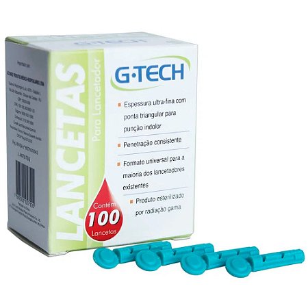 100 Lancetas 30G Universal Para Lancetador G-tech