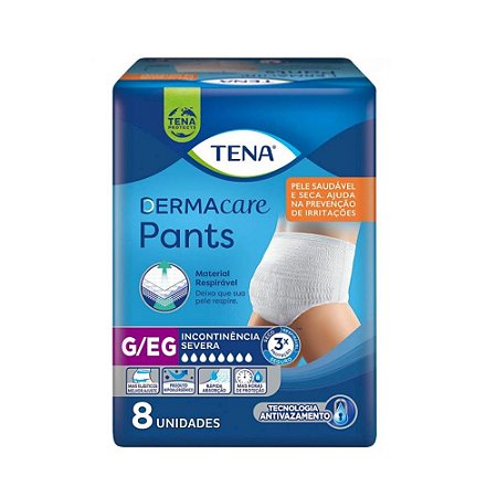 Roupa Intima Tena Dermacare Pants Ultra G/EG com 8 unidades TENA - Farma  Digital