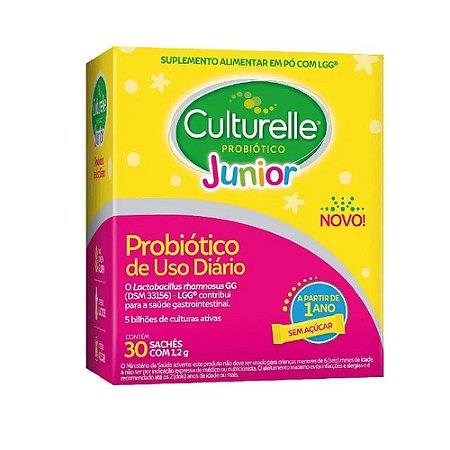 Probiótico Culturelle Junior Sem Açúcar com 30 sachês Cellera Farma