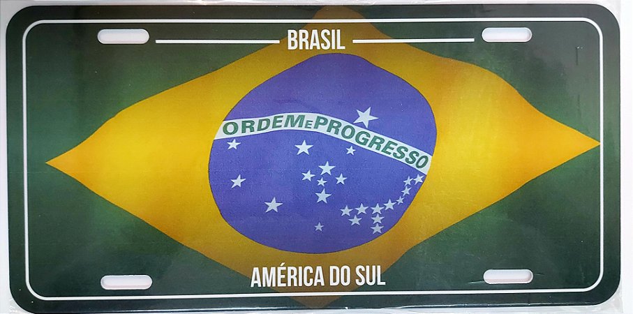 Placa bandeira Brasil