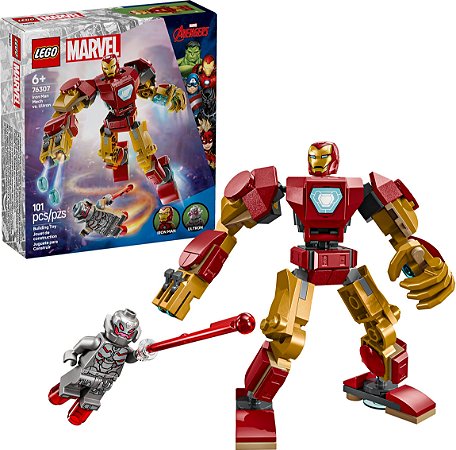 Lego 76307 - Armadura Robo do Homem de Ferro vs. Ultron - Lego Marvel