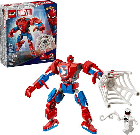 Lego 76308 - Armadura Robo do Homem Aranha vs. Anti Venom - Lego Marvel