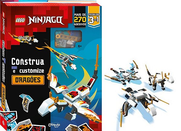 Livro Lego Ninjago Construa e Customize Dragoes