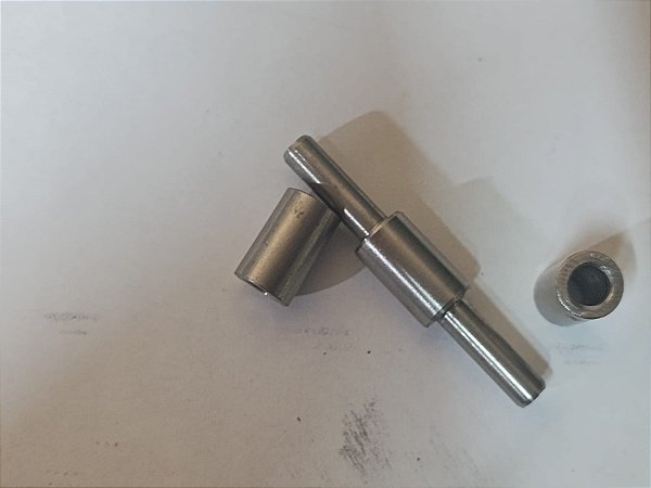 1 Dobradiça tripla 1/2'' (duas buchas) Aço Inox 304