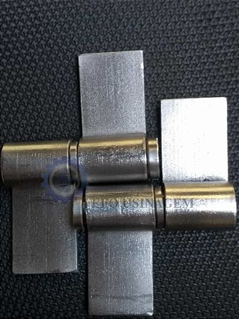 1 Dobradiça tipo serralheiro com aba nº 2 aço inox 304