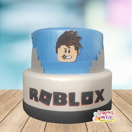 bolo fake roblox! 🩵✂️ #artesã #artesanato #artes #trabalhoemeva #bolo