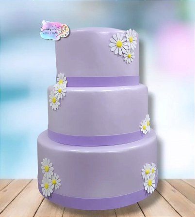 Bolo Fake Margaridas