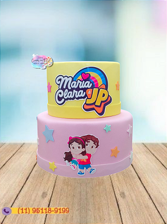 Bolo Fake Maria Clara e JP