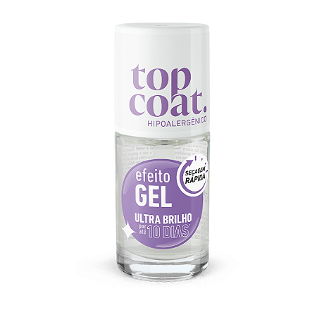 Top Coat Efeito Gel Hipoalergênico - Incolor - Blant Cosméticos