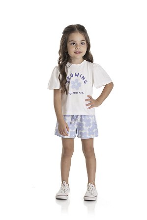 Conjunto Azul Floral