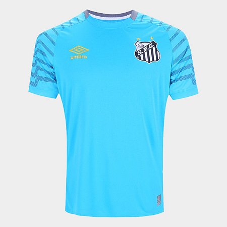 Camisa Santos Goleiro 2021 Umbro Azul