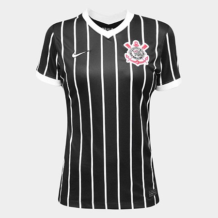 Camisa Corinthians II 20/21 s/n° Torcedor Nike Feminina - Preto e Branco