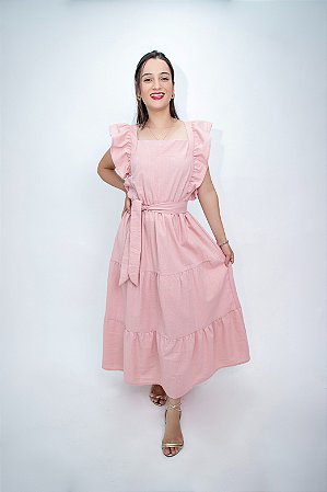 Vestido Viviane - Rosa Bebê