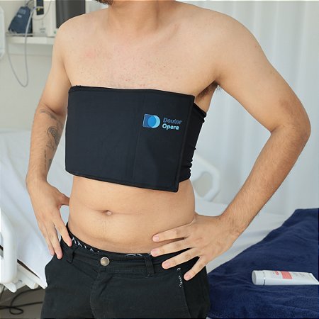 Faixa torácica elástica com velcro para ginecomastias