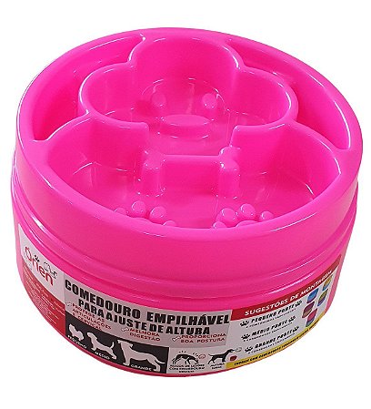 Comedouro Ergonômico (01 módulo) e Funcional/Lento Cachorrinho