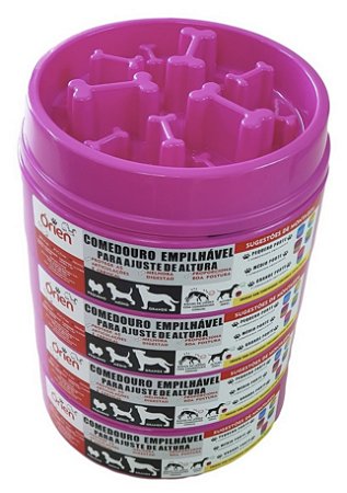 Comedouro Ergonômico (04 módulos) e Funcional/Lento Ossinhos