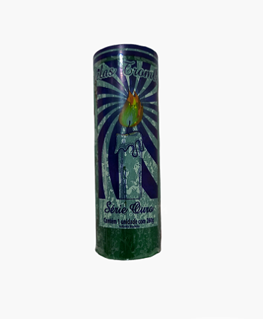 Vela 7 Dias Verde 260g Trombeta Parafina 100% Pura
