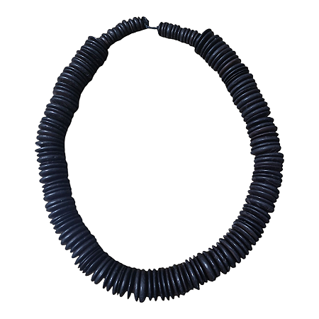 Colar de Disco de Coco Preto