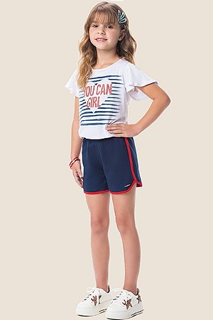 Macaquinho Infantil Menina Yon Can Girl Branco - Marlan