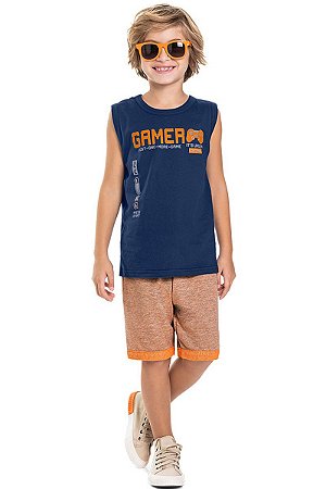 Conjunto Infantil Menino Gamer Marinho - Marlan