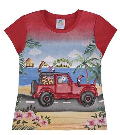 Blusa Infantil Menina estampa animais - Alenice