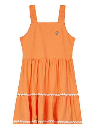 Vestido Infantil Regata em Malha com Guipir - Brandili