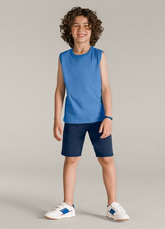 Blusa básica infantil menina em cotton Brandili - Brandili