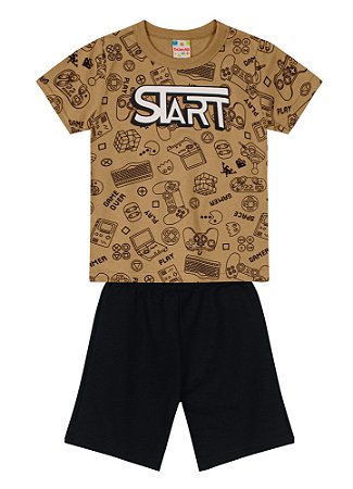 Conjunto Infantil Menino com Estampa em Relevo - Brandili