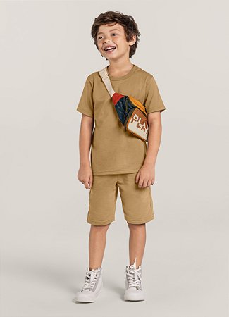 Camiseta Básica Infantil Menino de Malha - Brandili