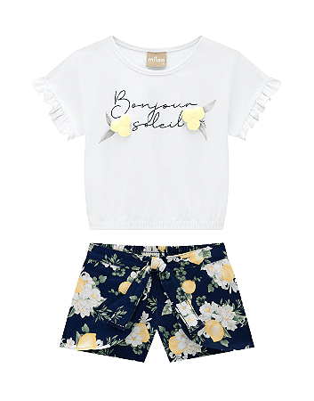 Conjunto Infantil Feminino Bonjour Soleil - Milon