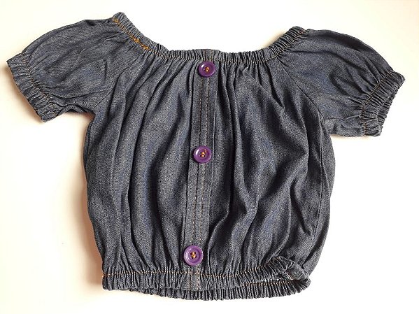 Cropped Jeans Ciganinha Infantil